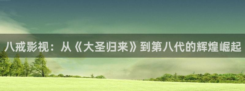 泡泡影院片哈网：八戒影视：从《大圣归来》到第八代的辉煌崛起